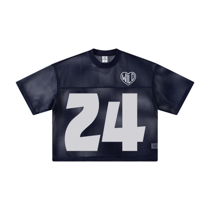 240GSM Men’s Boxy-Fit Mesh Layering T-Shirt Royal Blue