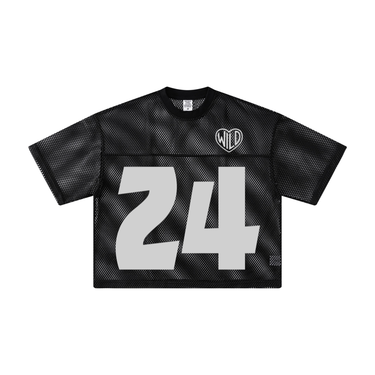 240GSM Men’s Boxy-Fit Mesh Layering T-Shirt Black