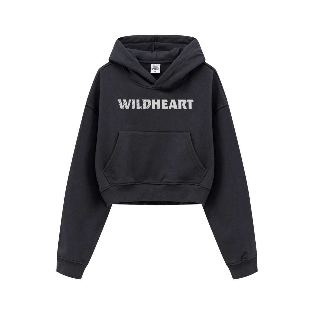 445GSM Women’s Cropped French Terry Hoodie Carbon Gray