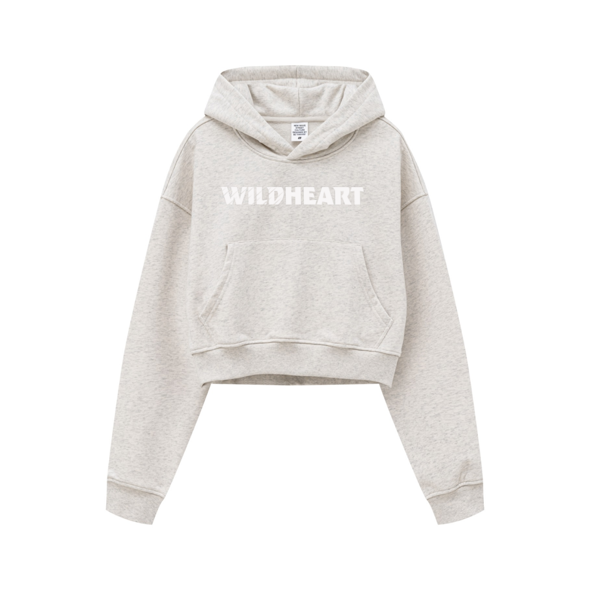 445GSM Women’s Cropped French Terry Hoodie Oatmeal Gray