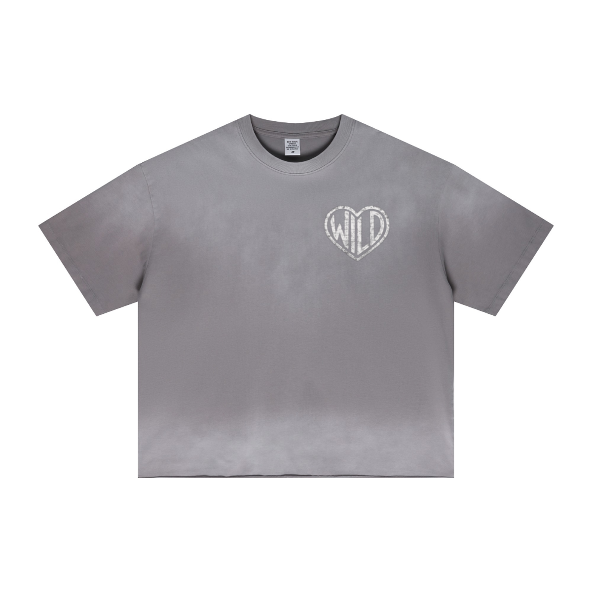 280GSM Men's Double Yarn Vintage Spray Washed Boxy T-Shirt Vintage Medium Grey