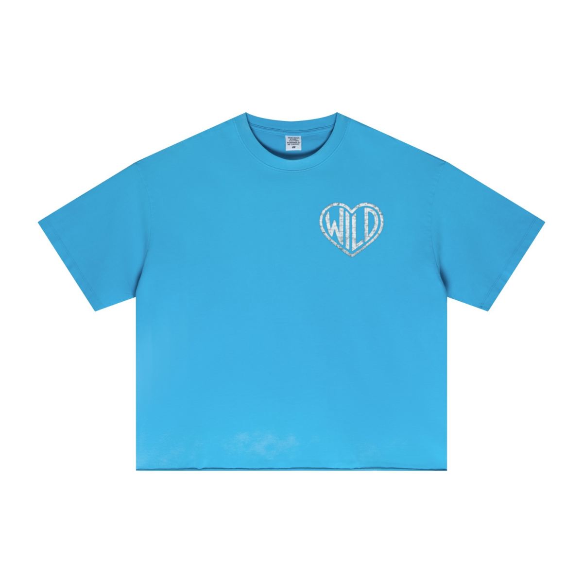280GSM Men's Double Yarn Vintage Spray Washed Boxy T-Shirt Vintage Blue